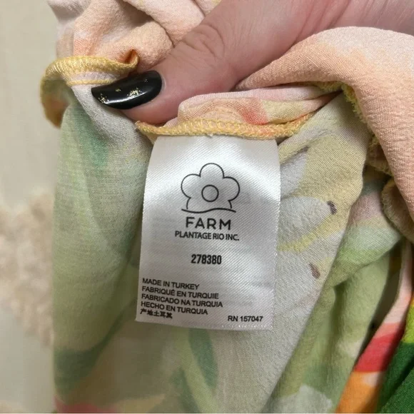 Farm Rio x Anthropologie Vibrant Tropical Banana Print Balloon Pants Size Large - Picture 14 of 16